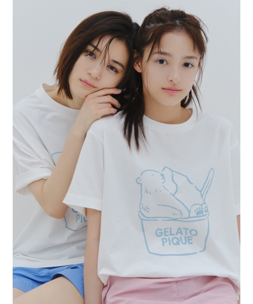 gelato pique/【COOL】しろくまワンポイントTシャツ