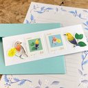 切手&フレークシールセット　Lovely Birding