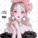 original sticker « no.1751 »     //     人物ステッカー オリジナルステッカー オリジナル人物ステッカー ステッカー cotton melody