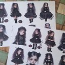 (再販×8)コラージュシート♡リトルガール ゴシック