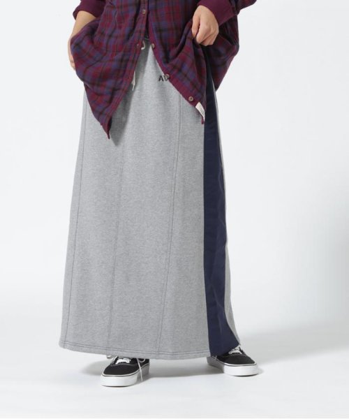 スウェットコンビロングスカート/ SWEAT COMBI LONG SKIRT