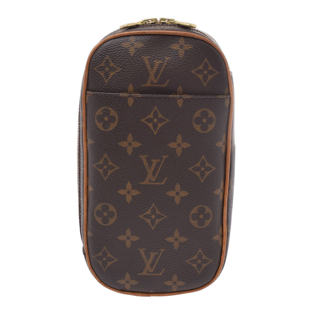 LOUIS VUITTON ルイヴィトン モノグラム ポシェットガンジュ ブラウン M51870 ユニセックス モノグラムキャンバス ボディバッグ Bランク 中古 