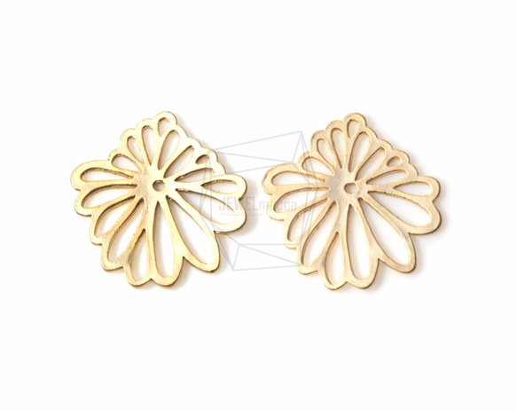 PDT-1062-MG【2個入り】カットアウトフラワーペンダント/Cut Out Flower Pendant