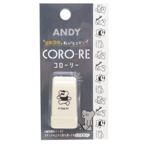 はんこ ねずみのANDY CORO－RE コローリー 転がるスタンプ アンディ ネイビー デコレーション 手帳デコ