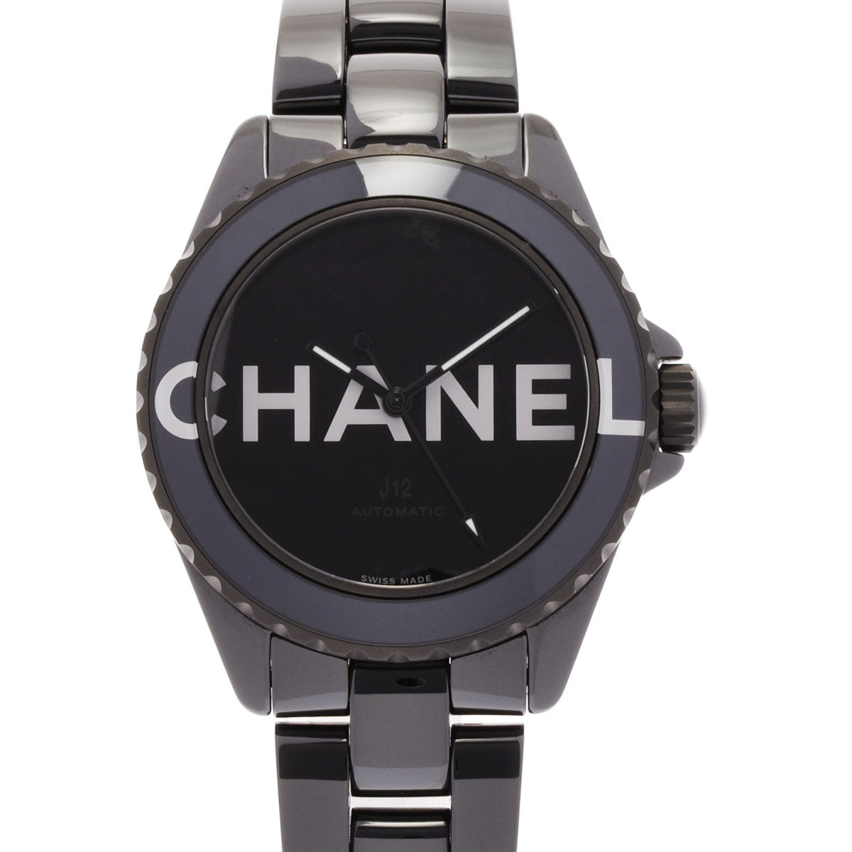 CHANEL シャネル J12 ウォンテッド ドゥ シャネル H7418 メンズ 黒セラミック 腕時計 自動巻き ブラック文字盤 Aランク 中古 