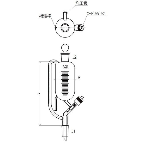 旭製作所 平衡形滴下ロート ニードルバルブ