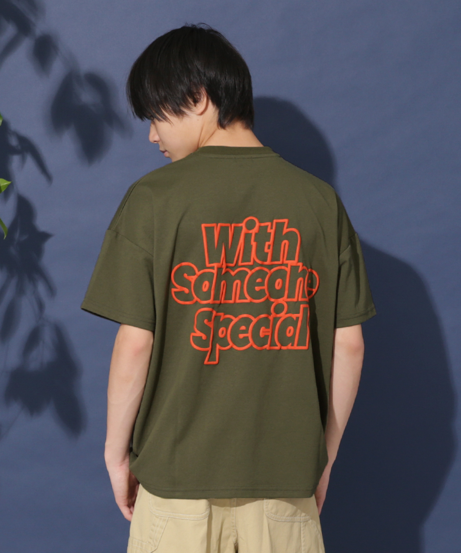 グラソス/【防虫加工】バックメッセージロゴ発泡プリント半袖Tシャツ