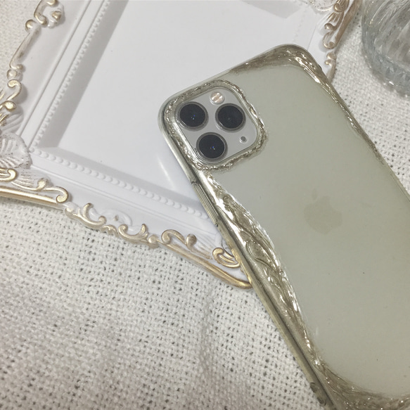 新作✨ニュアンスiPhoneケース　スマホケース　メタリック　ミラーアート