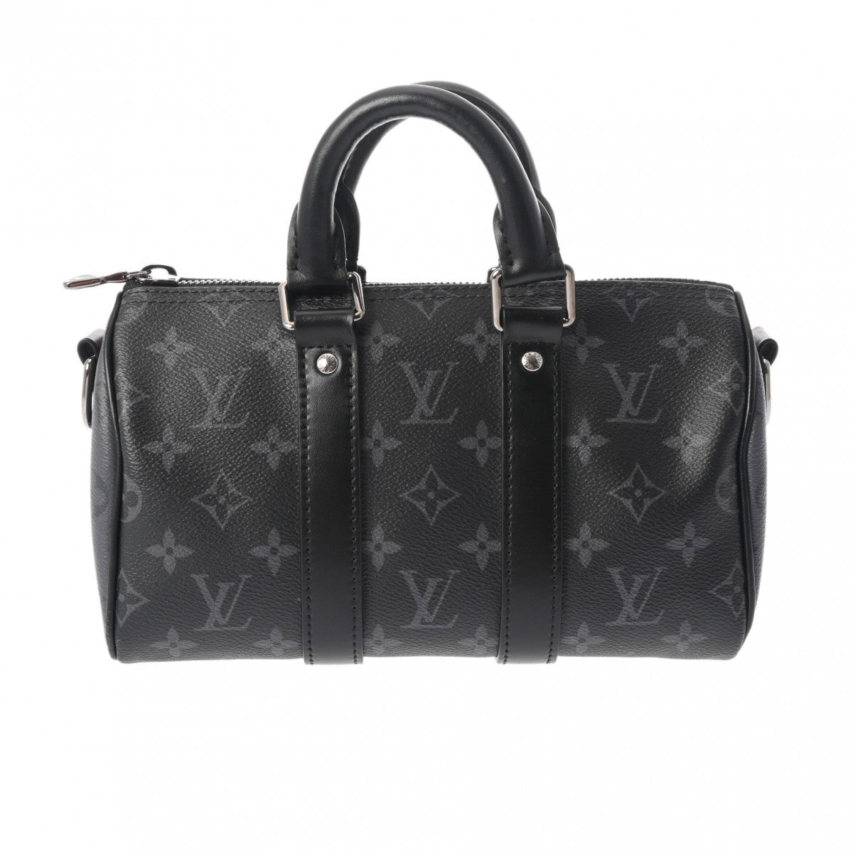 LOUIS VUITTON ルイヴィトン モノグラムエクリプス キーポルバンドリエール 25 ブラック M46271 メンズ モノグラムキャンバス ボストンバッグ Aランク 中古 