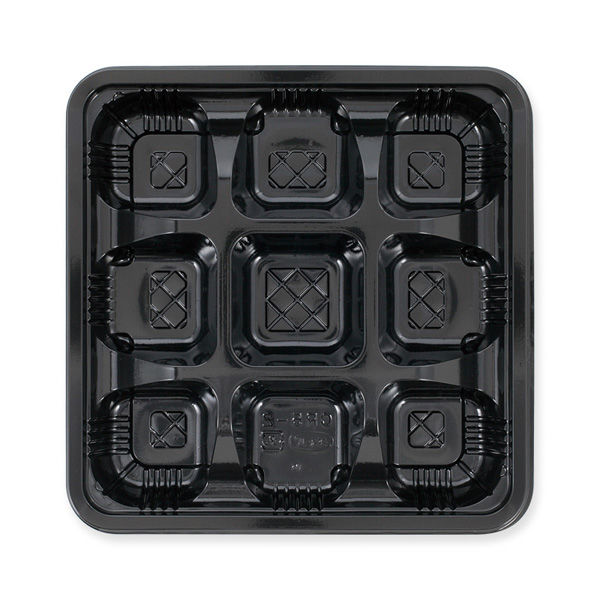 【ケース販売】弁当容器 CR弁当 本体 CR-5-2 黒 004468822 1ケース(50枚入×12袋 合計600枚)（直送品）