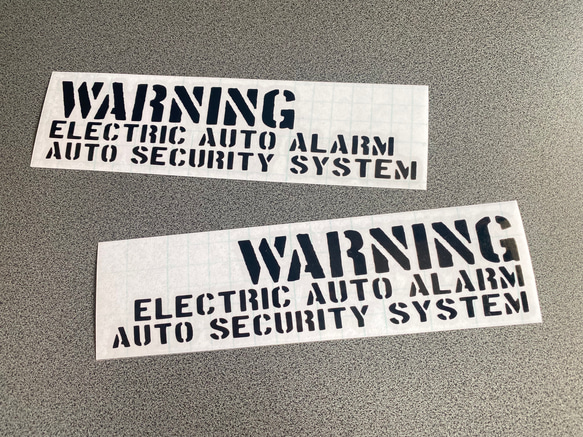 特大サイズ 【 WARNING AUTO SECURITY 】 ステッカー お得左右セット 【カラー選択可】 送料無料♪