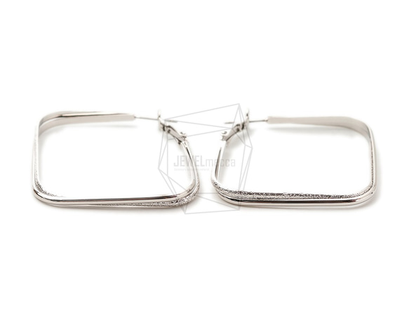 ERG-1701-R【2個入り】ダブルスクエア ピアス,Double Square  Post Earring