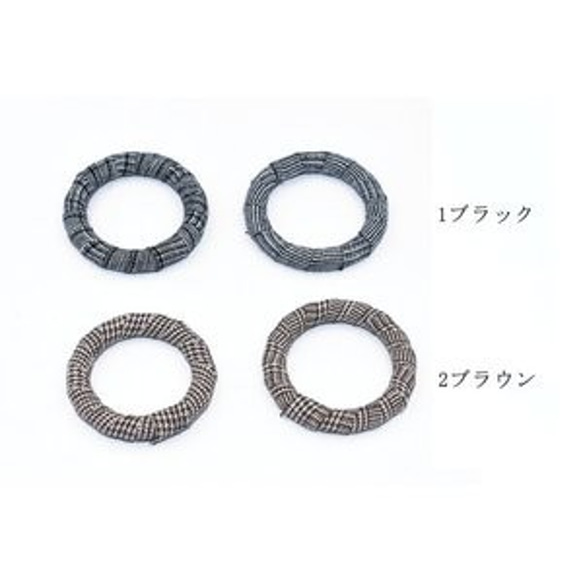 A1293-2 12個 フレームパーツ 丸 40mm 布付き 3X【4ヶ】