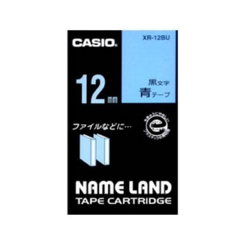 カシオ(CASIO) XR-12BU青地テープ／黒文字 ネームランド用スタンダードタイプ