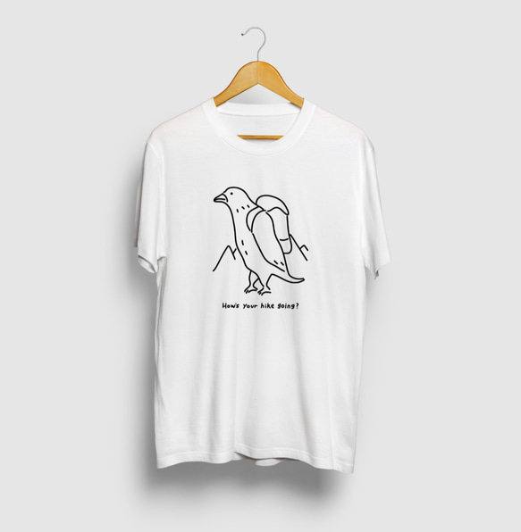 鳥 ハイキング イラストTシャツ 山登り キャンプ