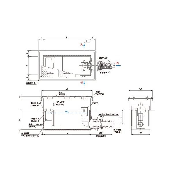 第一機材 グリーストラップ UE(F)型 SE-45SA-UE(F)フタサビドメ 1個（直送品）