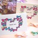 MINI CARD -THANK YOU  RIBBON HEART 2PC SET-