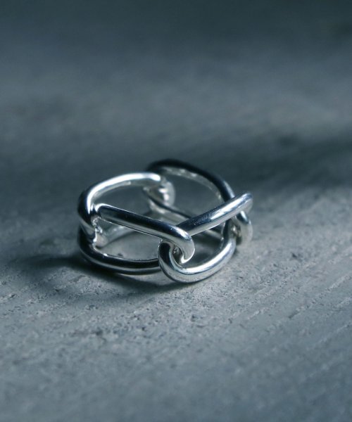 【YArKA/ヤーカ】silver925 4 oval parts ring[jens]/4楕円パーツリング