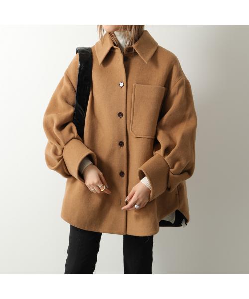 ティーコート/T－COAT シャツジャケット T40 VELOUR ウール ステンカラー