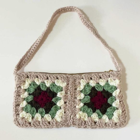 granny square shoulder bag(beige)