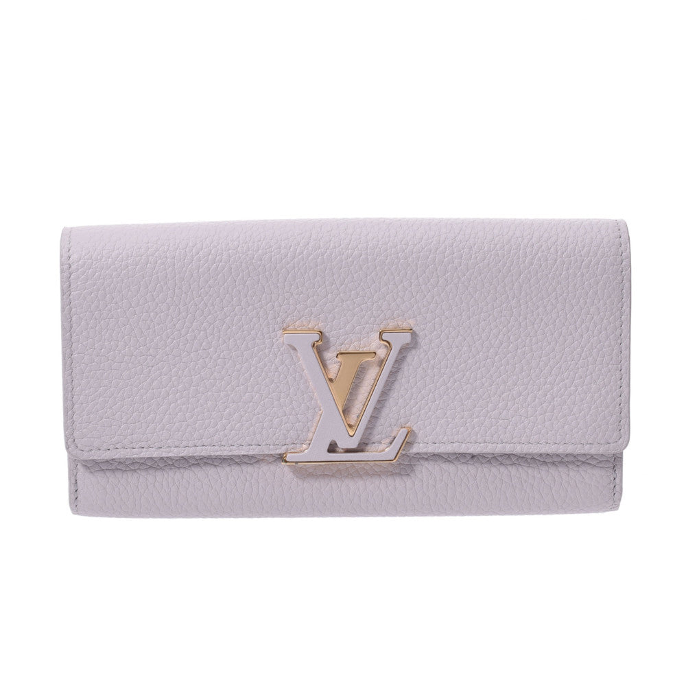 LOUIS VUITTON ルイヴィトン ポルトフォイユ カプシーヌ ブルーム（グレー系） M69805 レディース トリヨンレザー 長財布 Aランク 中古 