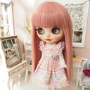 ネオブライス ウィッグ ぱっつんストレート フェアリーピンク 10インチ/ドール Blythe