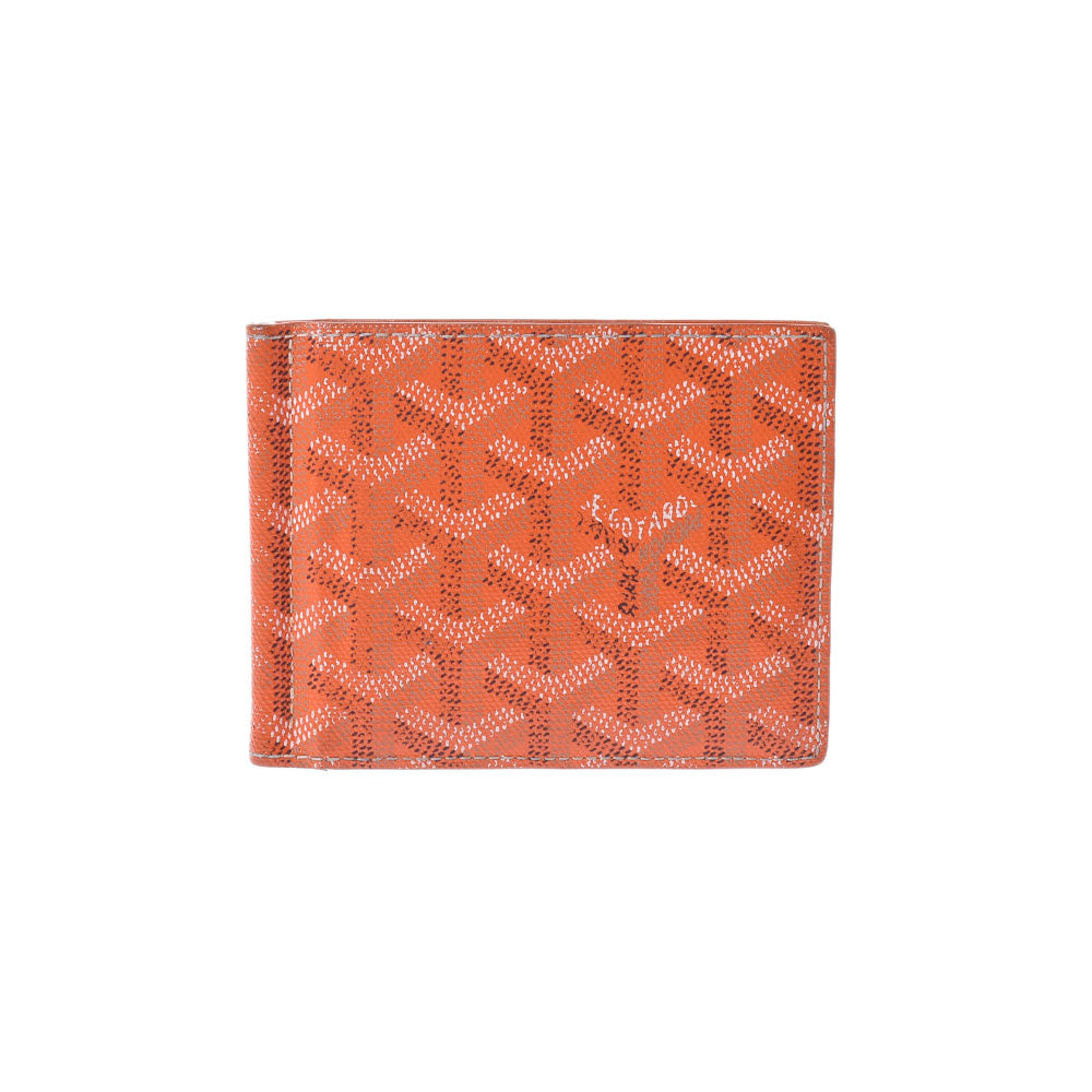 GOYARD ゴヤール マネークリップ付きカードケース トーマス オレンジ メンズ PVC カードケース Bランク 中古 