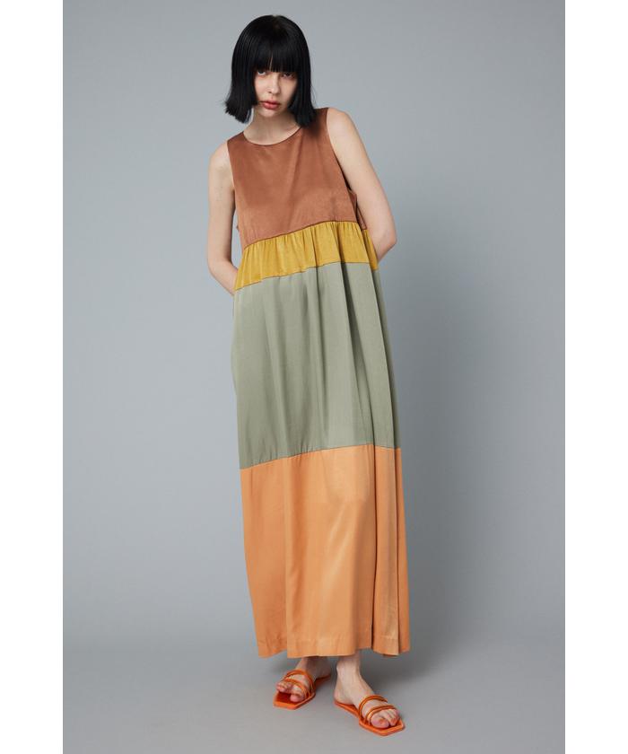 ヘリンドットサイ/Color blocking dress