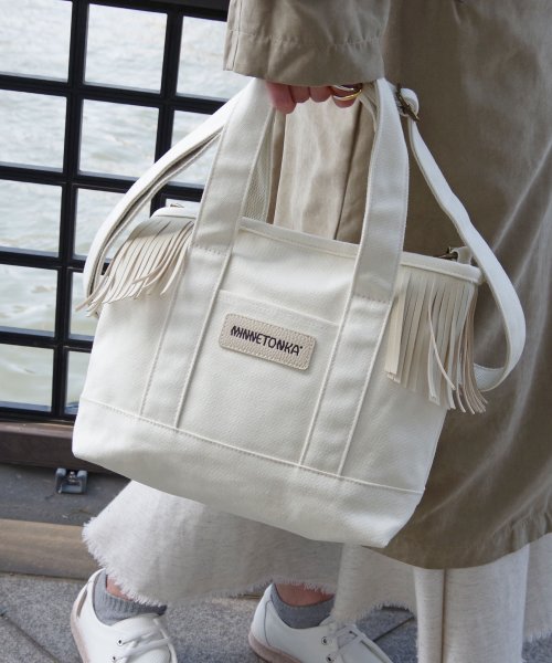 サイドフリンジトートバッグ【SIDE FRINGE 2WAY TOTE BAG】