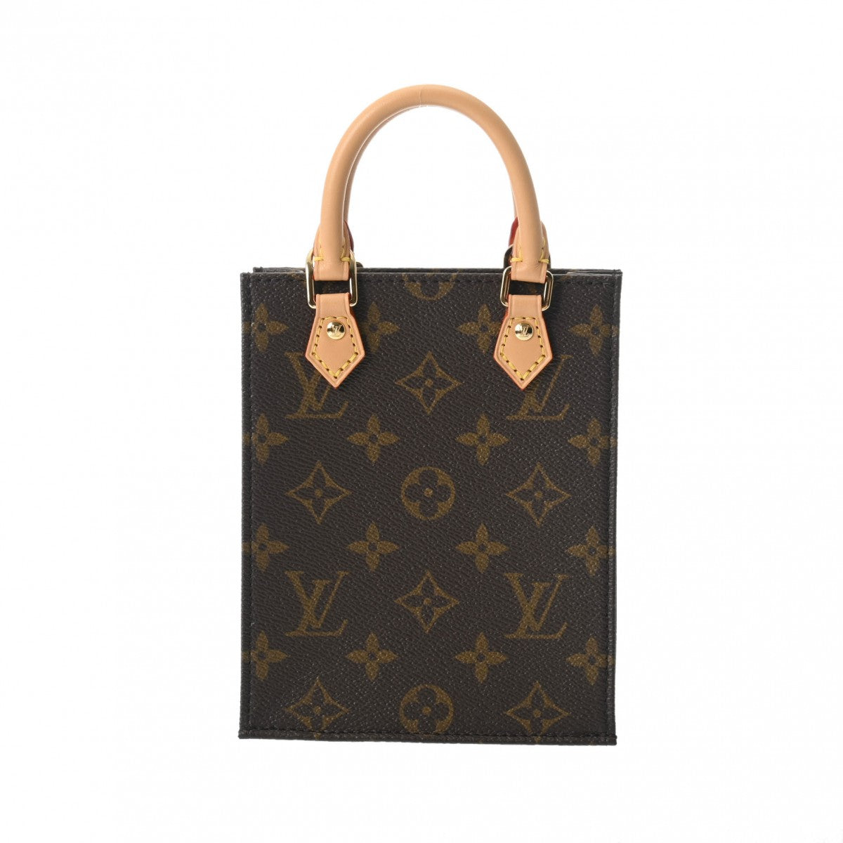 LOUIS VUITTON ルイヴィトン モノグラム プティット サックプラ 2WAY ブラウン M81295 レディース モノグラムキャンバス ハンドバッグ 新同 中古 