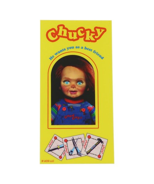 CHUCKY チャッキー ビッグシール アウトドアステッカー パッケージ スモールプラネット ビニールステッカー デコシール 耐水性 耐候性 映画キャラクター