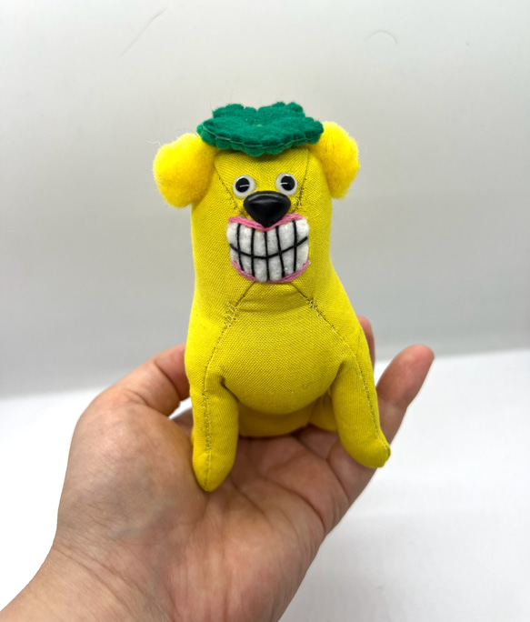 【9月下旬発送予定】KOKEHI375 ”歯むき出し Lemon レモン Dog Plush