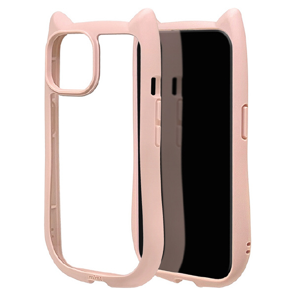 ラスタバナナ iPhone 15/14/13用猫耳ケース mimi スモーキーピンク 7638IP361HB