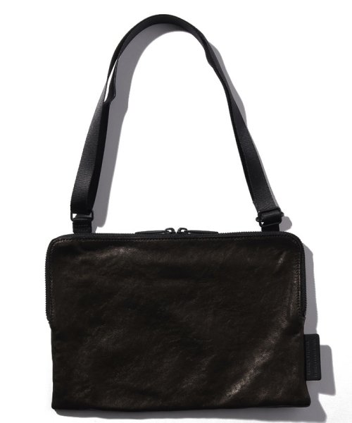 Leather shoulder bag pouch