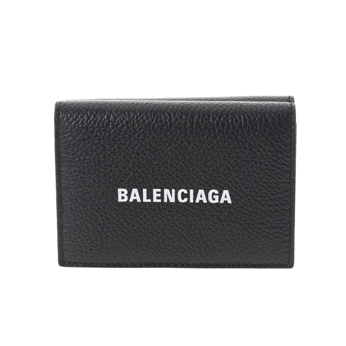 BALENCIAGA バレンシアガ コンパクトウォレット キャッシュ 黒 ユニセックス カーフ 三つ折り財布 未使用 