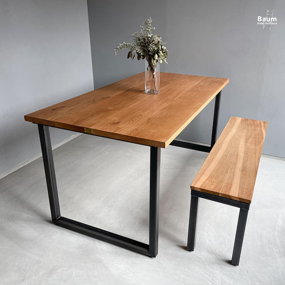 ＼送料無料／[Dining Table (IR_LG_B)]無垢材ダイニングテーブル サイズ選択 アイアン家具-12-