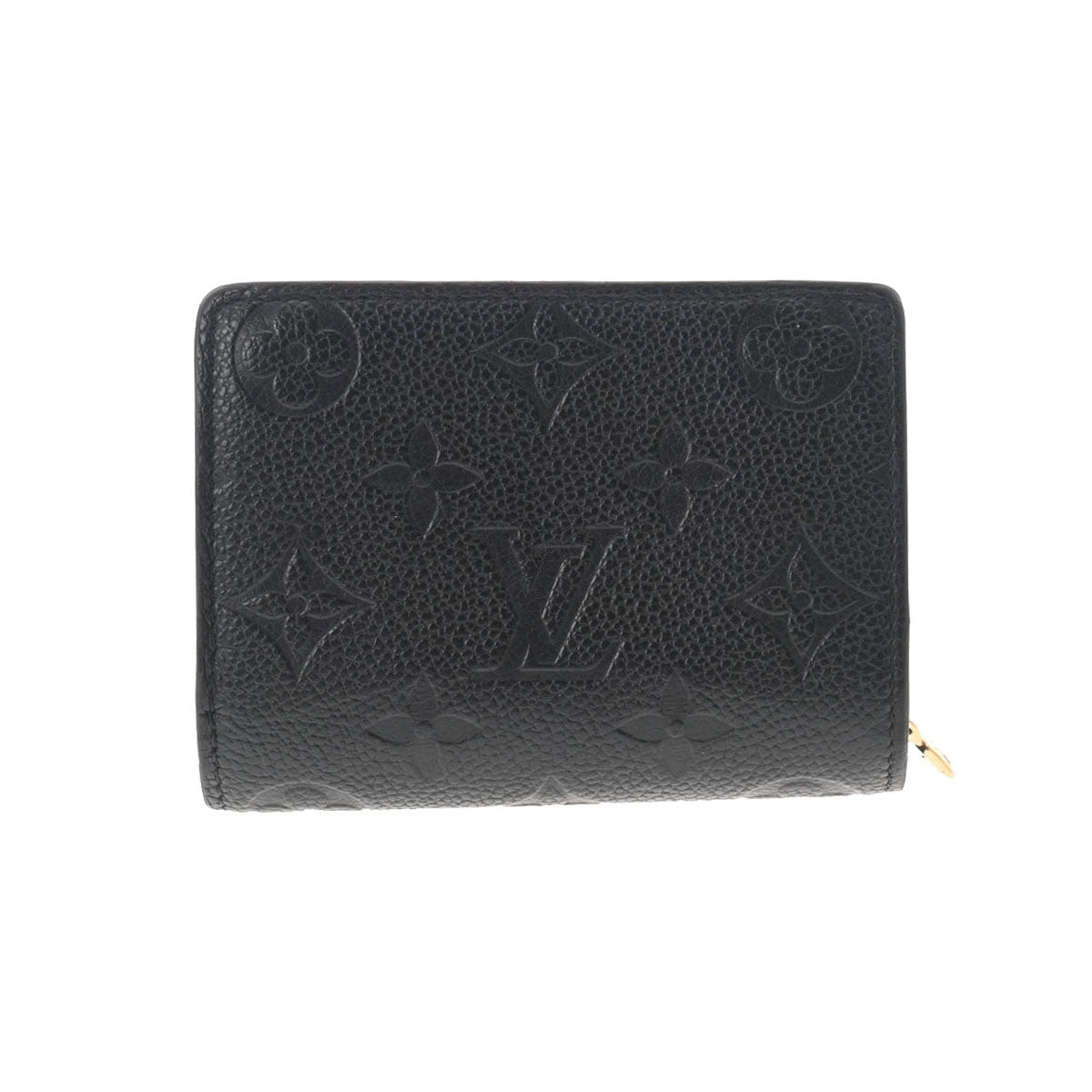 LOUIS VUITTON ルイヴィトン モノグラムアンプラント ポルトフォイユ クレア ノワール M80151 レディース レザー 二つ折り財布 ABランク 中古 