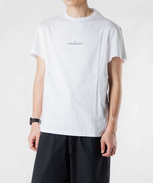 メゾン マルジェラ MAISON MARGIELA S30GC0701 S22816 Tシャツ メンズ トップス 半袖 カットソー ディストーテッド ロゴT ク