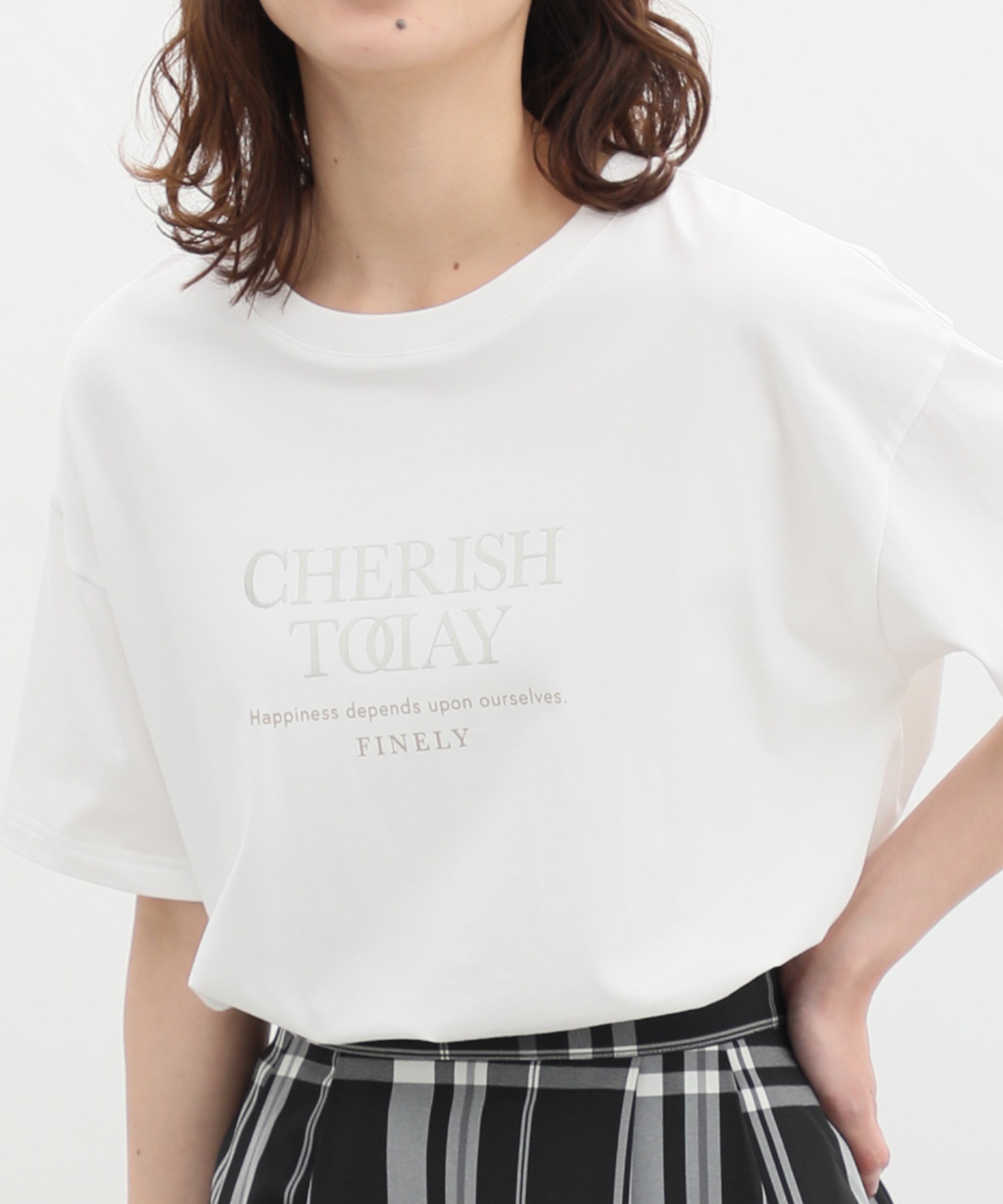 ハニーズ/ハクプリントＴシャツ Ｔシャツ レディース 半袖 接触冷感 ロゴ ゆる カジュアル