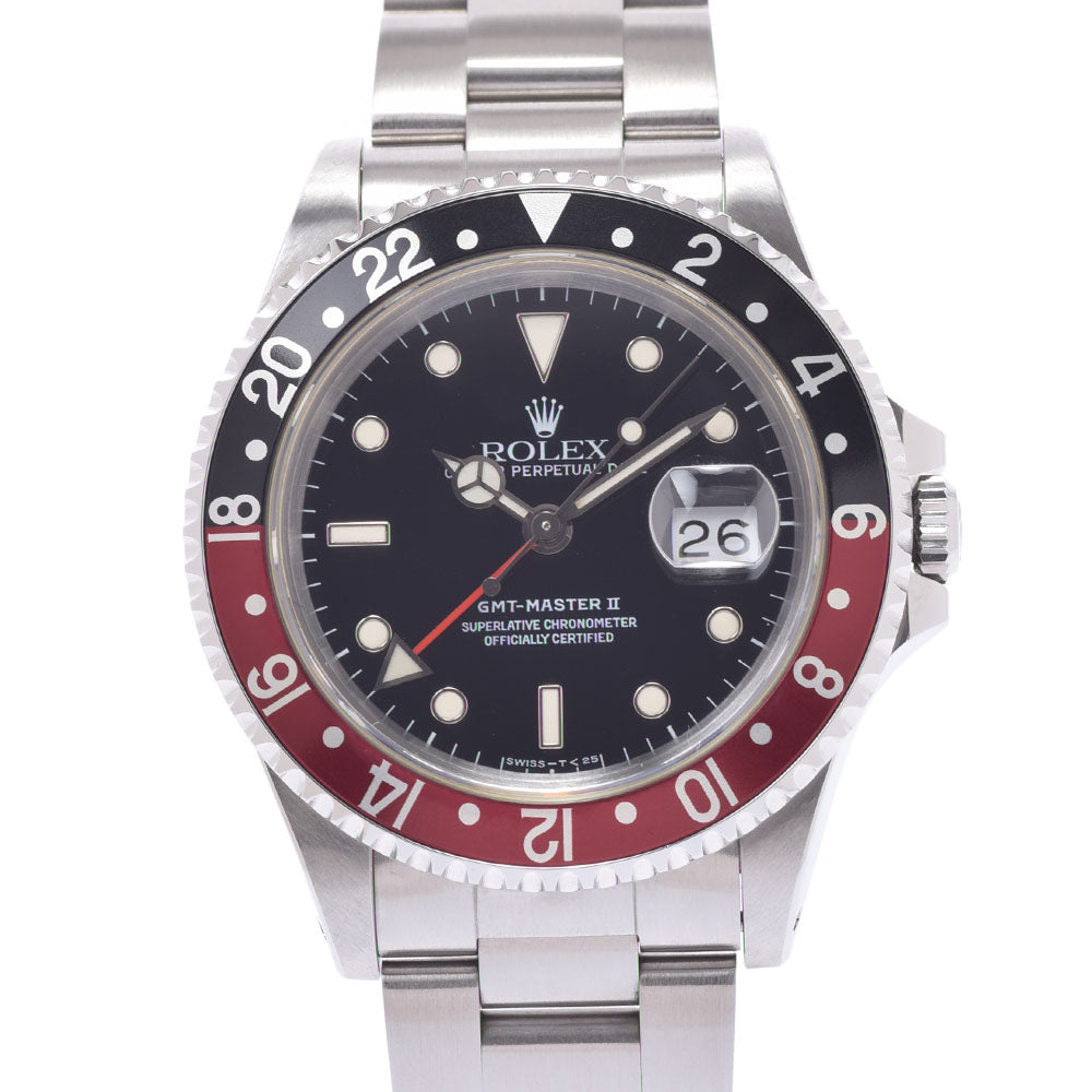 ROLEX ロレックス GMTマスター2 黒/赤ベゼル 116710 メンズ SS 腕時計 自動巻き 黒文字盤 Aランク 中古 