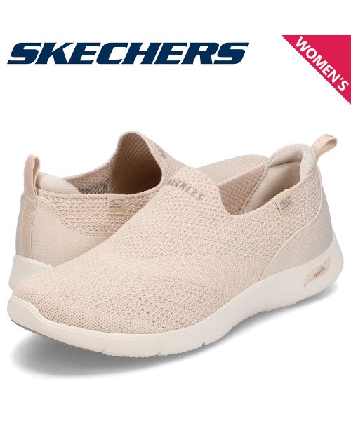 スケッチャーズ SKECHERS アーチフィット リファイン アイリス スニーカー スリッポン レディース ARCH FIT REFINE IRIS ベージュ