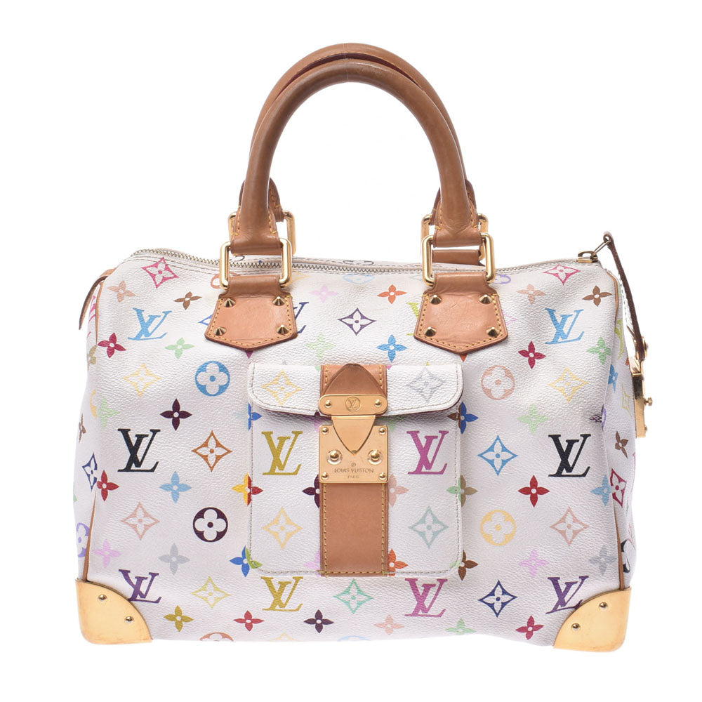 LOUIS VUITTON ルイヴィトン マルチカラー スピーディ30 ブロン（白） M92643 レディース モノグラムマルチカラー レザー ハンドバッグ Bランク 中古 