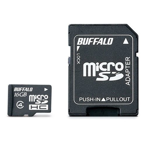 バッファロー 防水仕様 Class4対応 microSDHC SD変換アダプター付モデル 16GB RMSDYBS16A