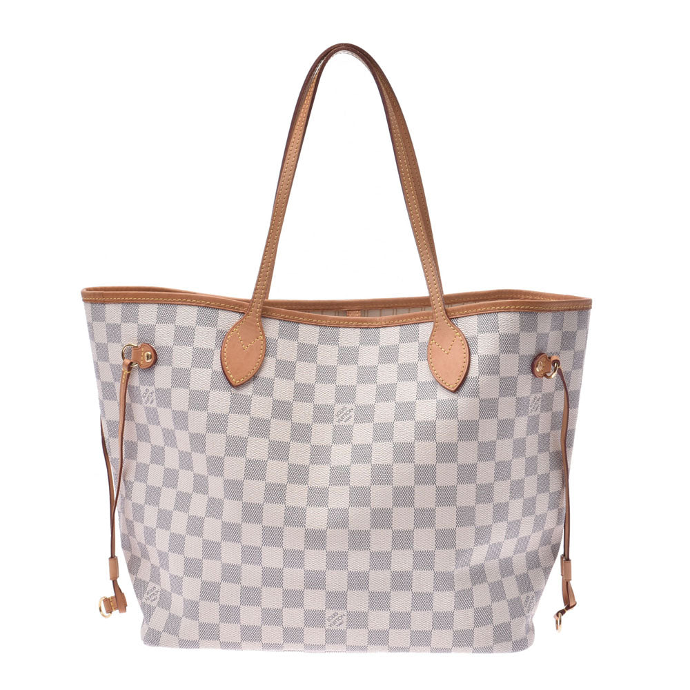 LOUIS VUITTON ルイヴィトン アズール ネヴァーフル MM 旧型 白 N51107 レディース ダミエアズールキャンバス トートバッグ Bランク 中古 