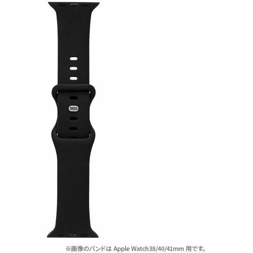 MSソリューションズ LEPLUS NEXT Apple Watch 42／44／45／49mm ベーシックシリコンバンド ブラック LN-AW49B19BK