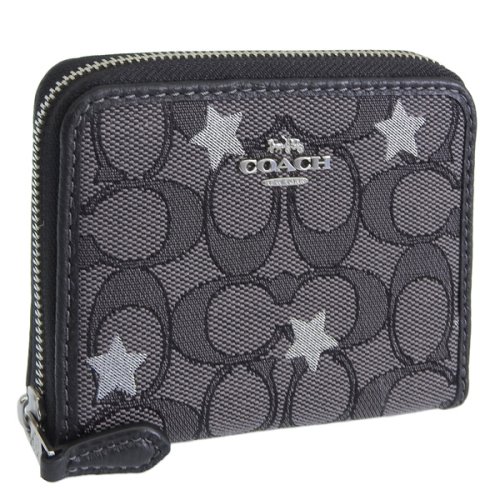 COACH コーチ SMALL ZIP AROUND WALLET WITH STAR EMBROIDERY スモールジップ アラウンド スター エンブロイダリ