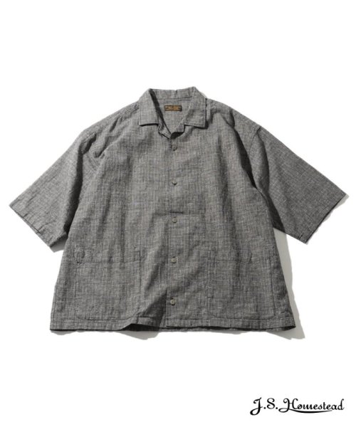 【J.S.Homestead】C/L FIL A FIL RELAX OPEN SHIRT