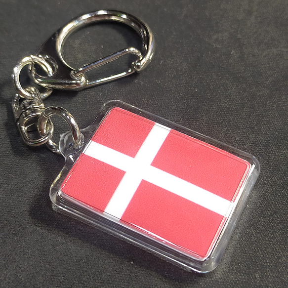 ◆新品◆ デンマーク キーホルダー 国旗 Denmark