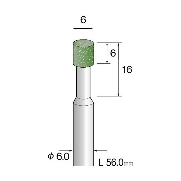 ミニター ミニモ レジンボンドダイヤモンドバー#120 φ6 JA1451 1本 852-7820（直送品）