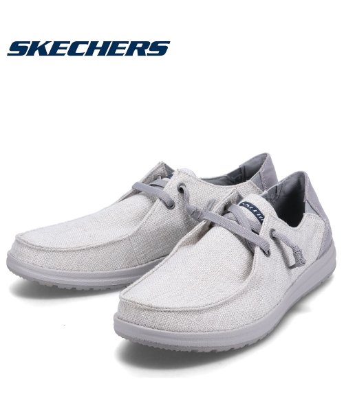 スケッチャーズ SKECHERS スニーカー シューズ メルソン ネラ メンズ RELAXED FIT MELSON NELA グレー 210726